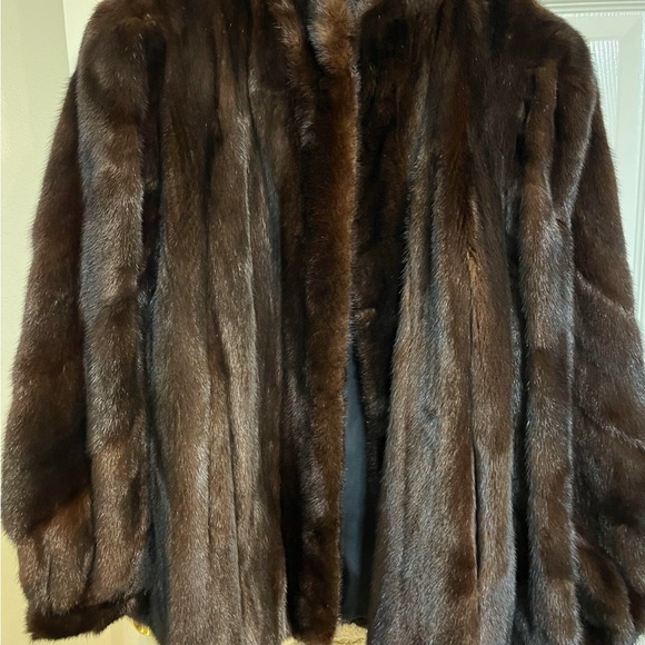Authentic Mink Coat Koslow’s Deep Brown Fur Full-Length Coat - Picture 4 of 6